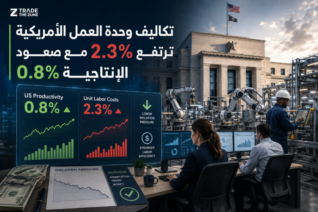 تكاليف وحدة العمل الأمريكية ترتفع 2.3% مع صعود الإنتاجية 0.8% تكاليف وحدة العمل الأمريكية ترتفع 2.3% مع صعود الإنتاجية 0.8%