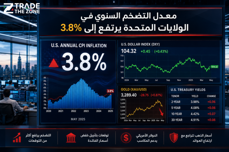 معدل التضخم السنوي في الولايات المتحدة يرتفع إلى 3.8%