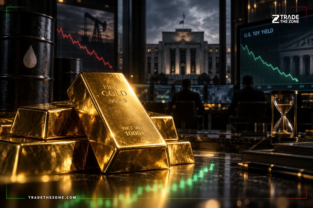 أسعار الذهب تقفز بأكثر من 1% مع تراجع النفط والعوائد قبل قرار الفيدرالي
