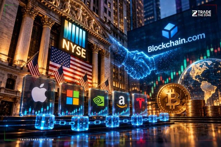 بورصة نيويورك وBlockchain.com تضعان الأسهم المرمّزة في قلب التحول المالي