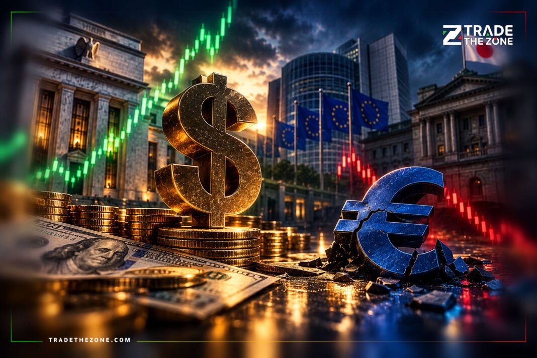 dollar-euro-central-banks-october-27-2026 الدولار يرتفع واليورو يهبط إلى 1.1144 قبل قرارات البنوك المركزية الكبرى
