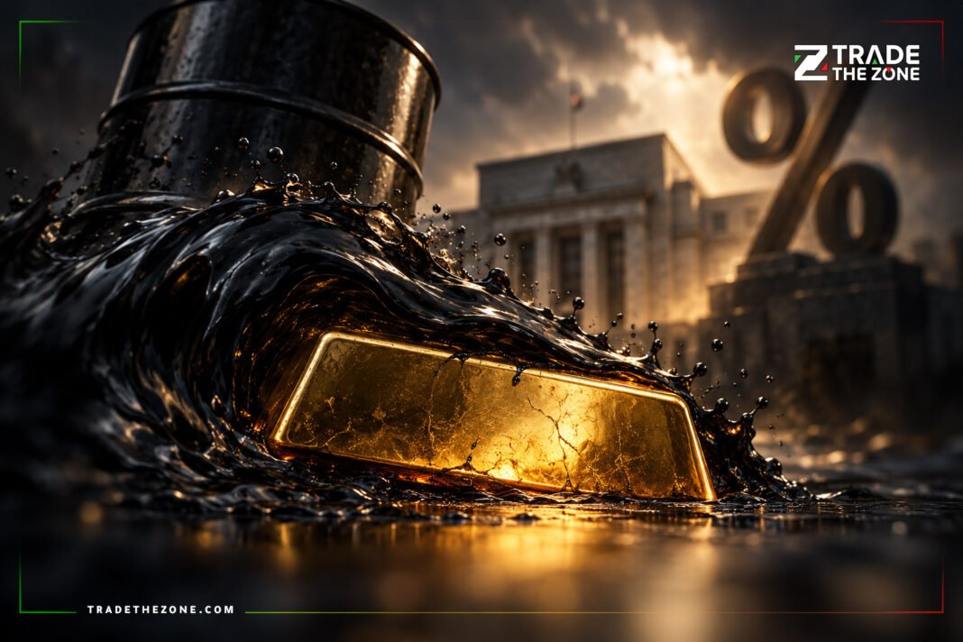 gold-oil-inflation-fed-rates-october-21-2026 أسعار الذهب تقترب من أدنى مستوى أسبوعي مع صعود النفط وعودة مخاوف التضخم